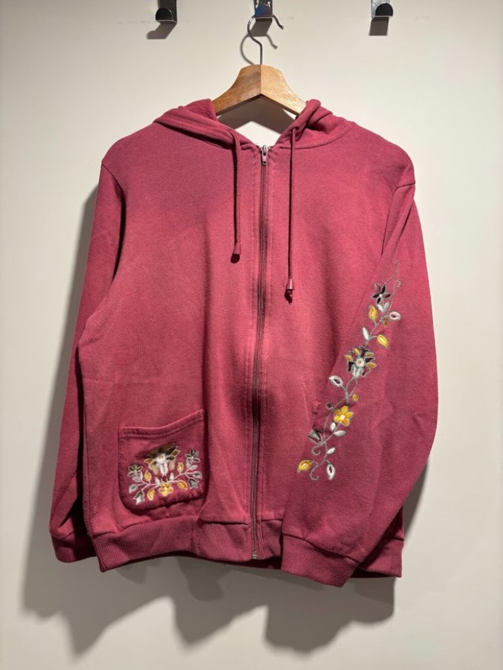 Vintage Pink Blair Hoodie with Flowers